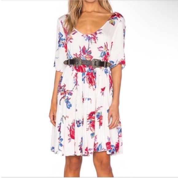 Somedays Lovin Dresses & Skirts - Somedays Lovin Revolve True Romance dress white floral babydoll ruffle tiered